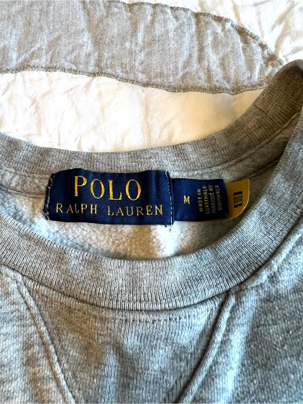 Polo Ralph Lauren Paint Splatter Bear Grey Sweatshirt Pullover Crewneck Medium - Picture 5 of 10